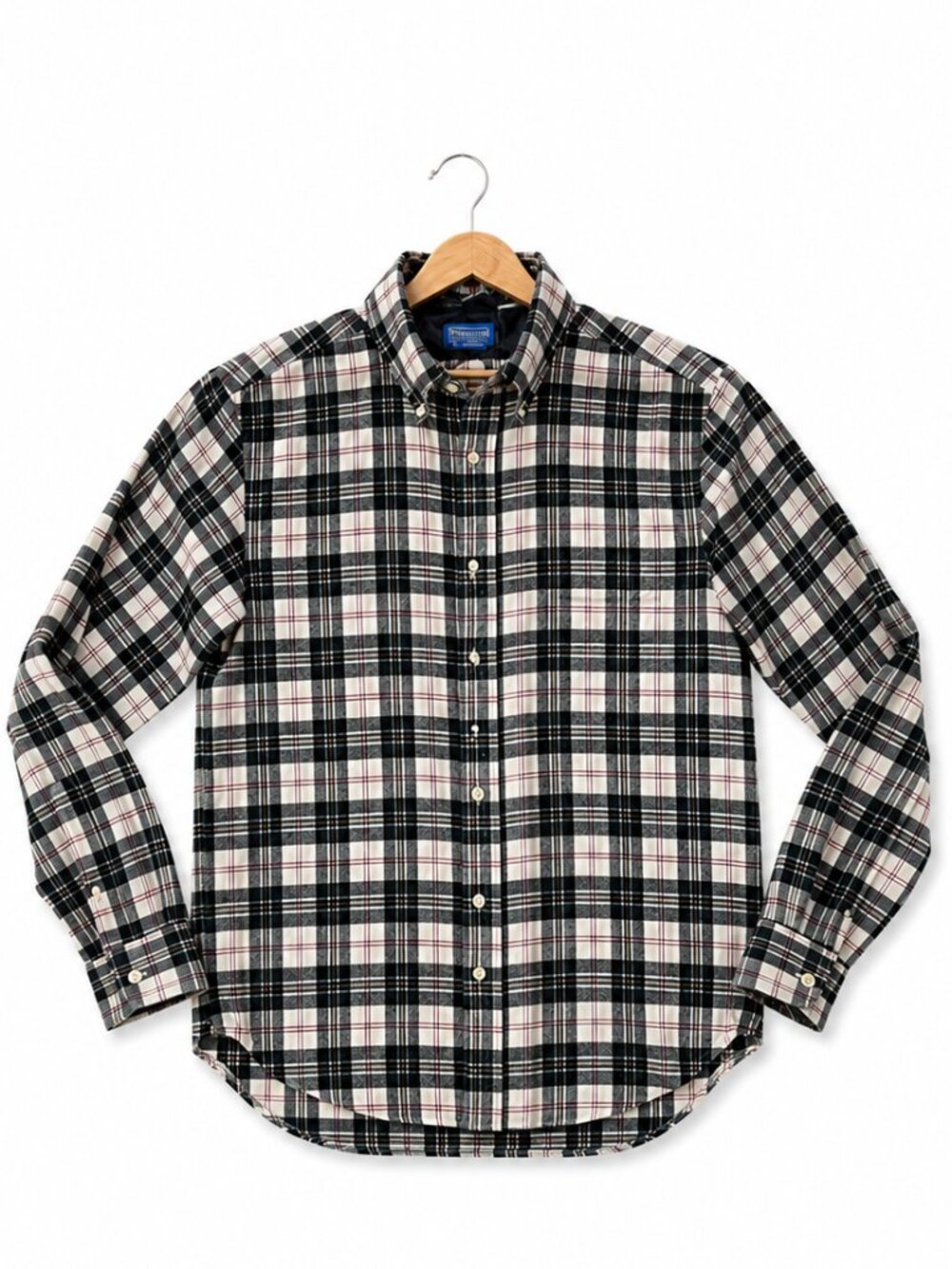 Pendleton 100% Virgin Wool Plaid Shirt Men's XL USA Made Vintage Flannel READ